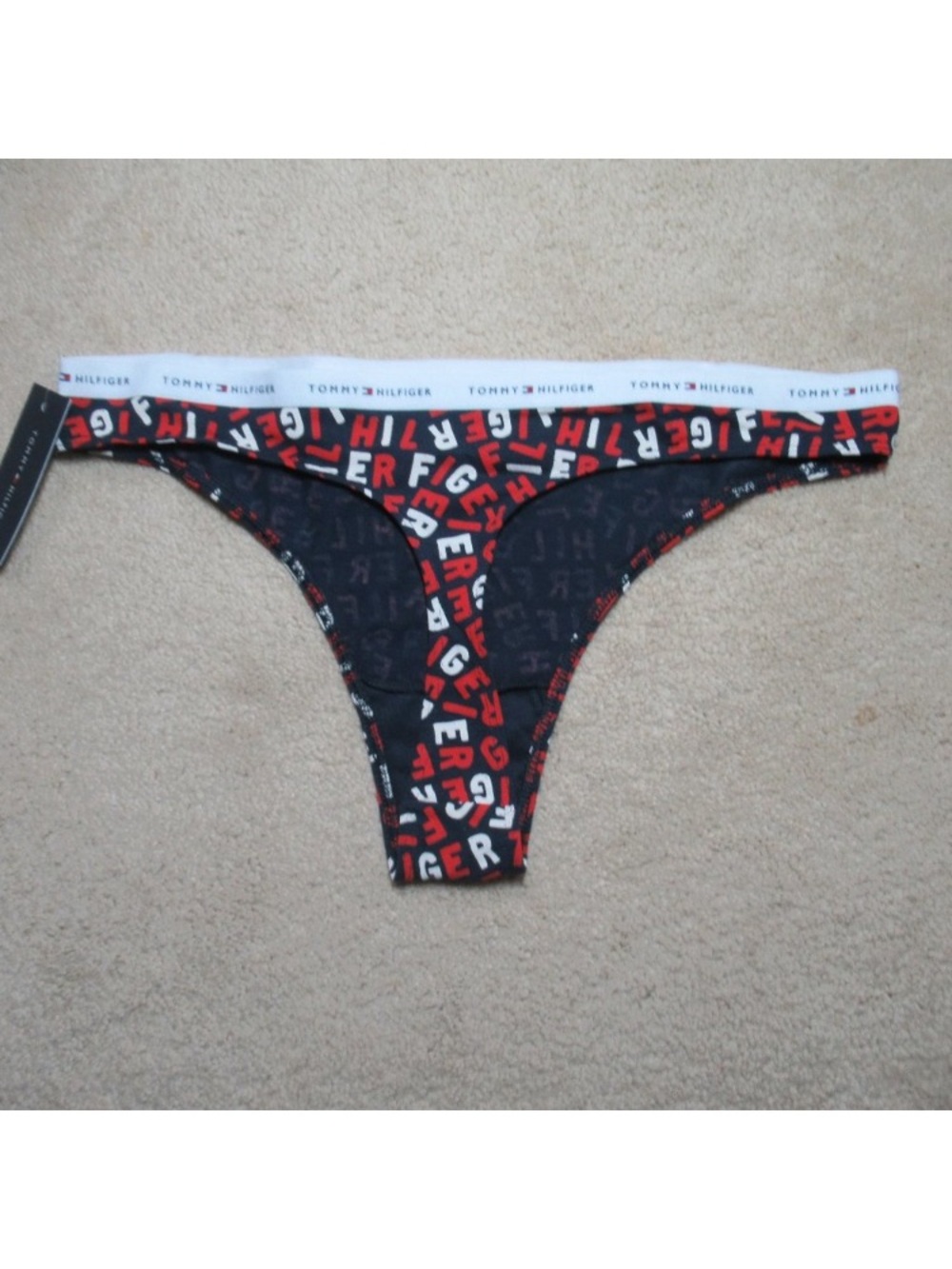 Tommy Hilfiger Thong graphic print logo waistband size XL